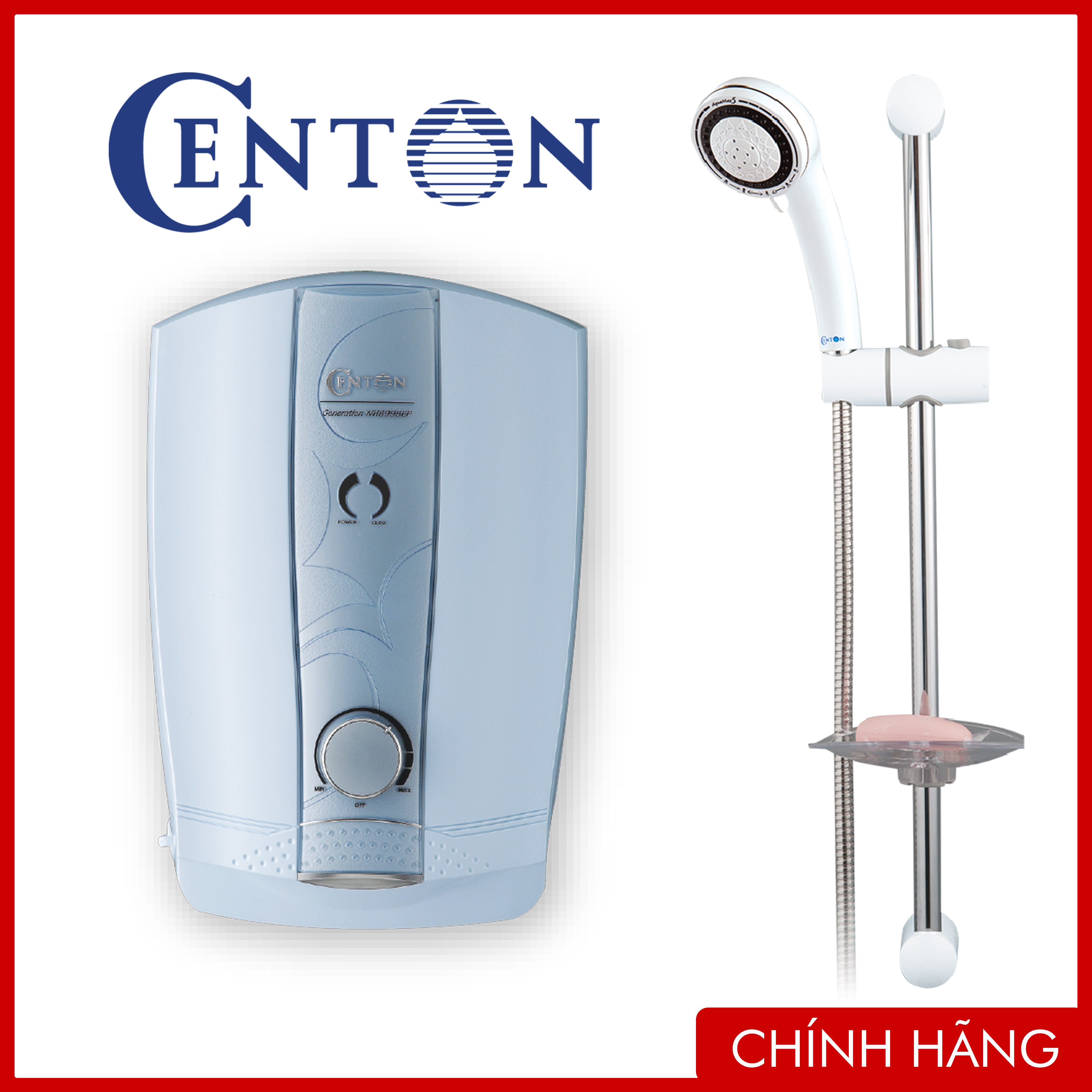 Bình tắm nóng lạnh trực tiếp Centon Generation WH8998 (WH-8998E) - 5500W, chống giật