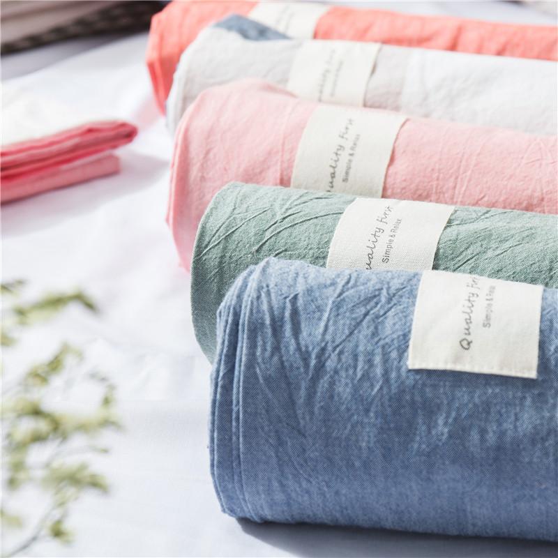 Phong Cách Nhật Bản Vỏ Gối Đơn Chiếc Bông Giặt Nước Cặp 100% Cotton 100% Cotton Màu Kẻ Sọc Giặt Bằng Nước Không Sờn 2 Chỉ 4874