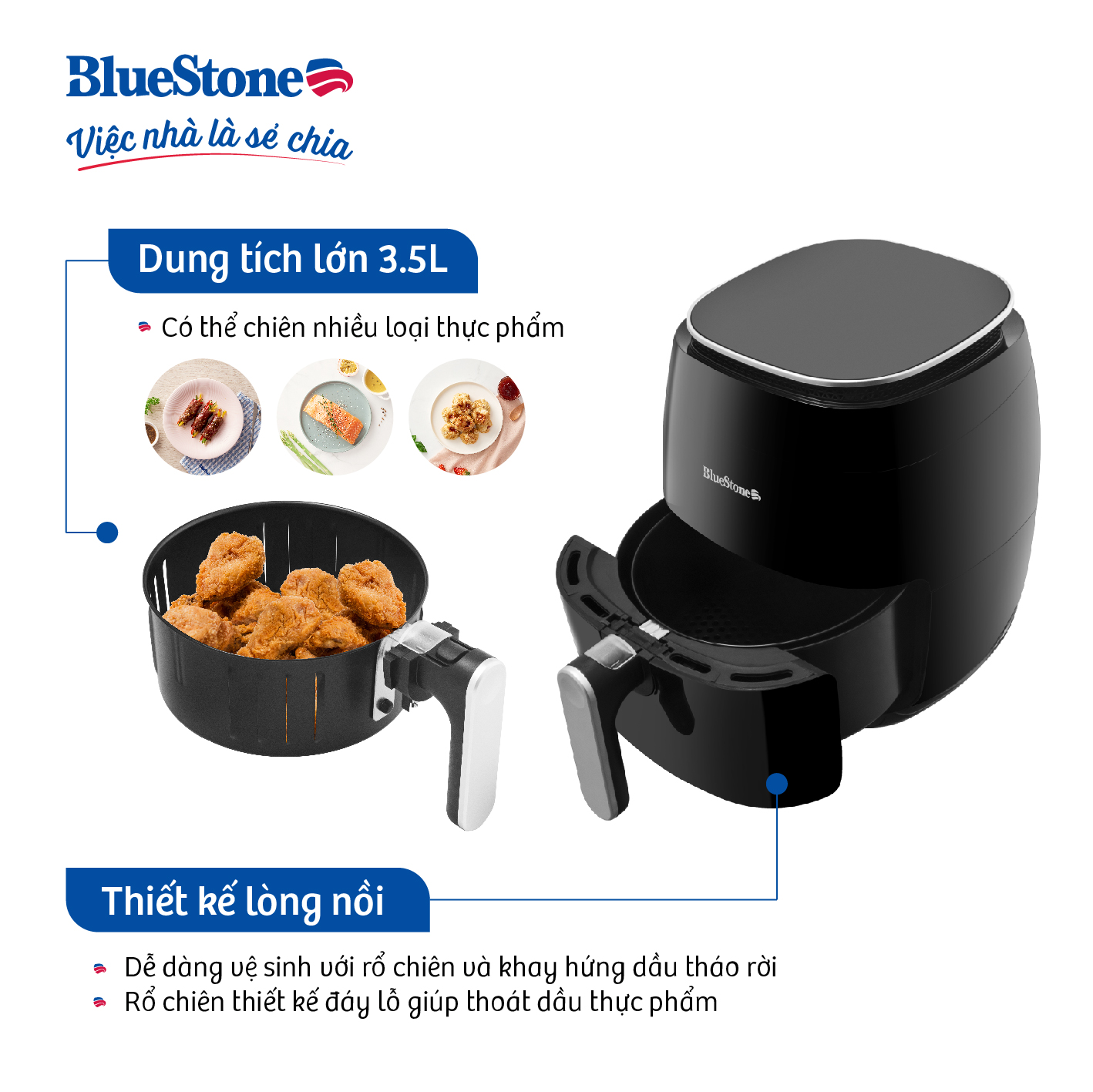 Nồi chiên không dầu Bluestone AFB-5866