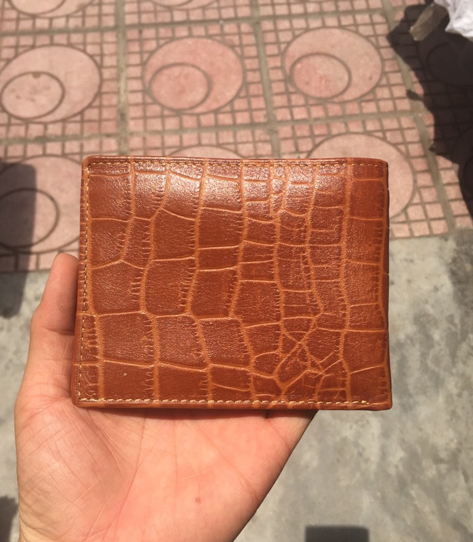 Ví Nam Da Bò Vân Cá Sấu DaH2 V0059