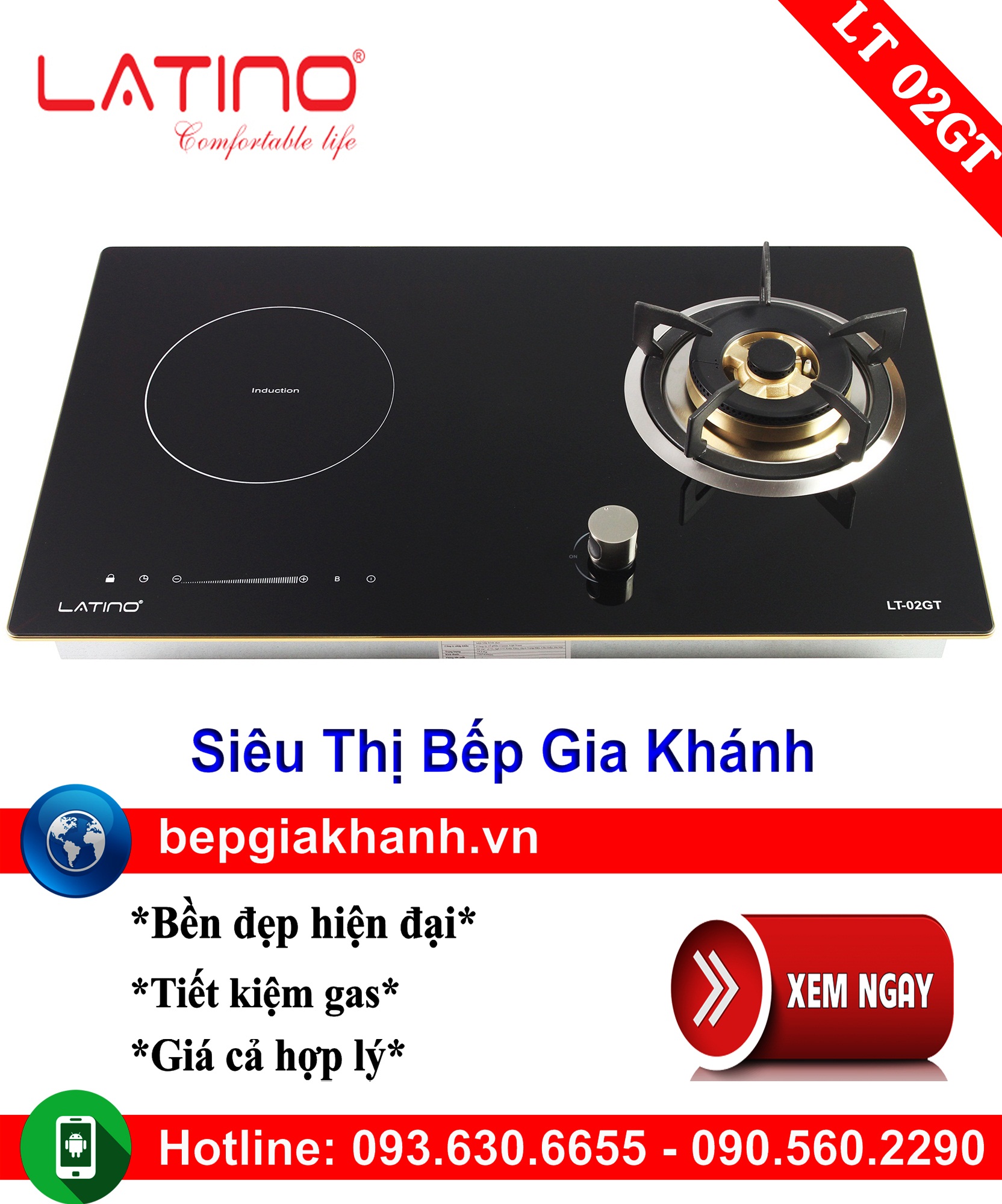 BẾP KẾT HỢP LATINO LT-02GT
