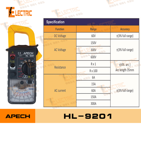 Ampe cơ Apech HL 9201