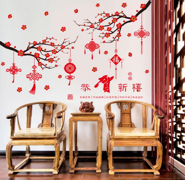 Decal trang trí tết