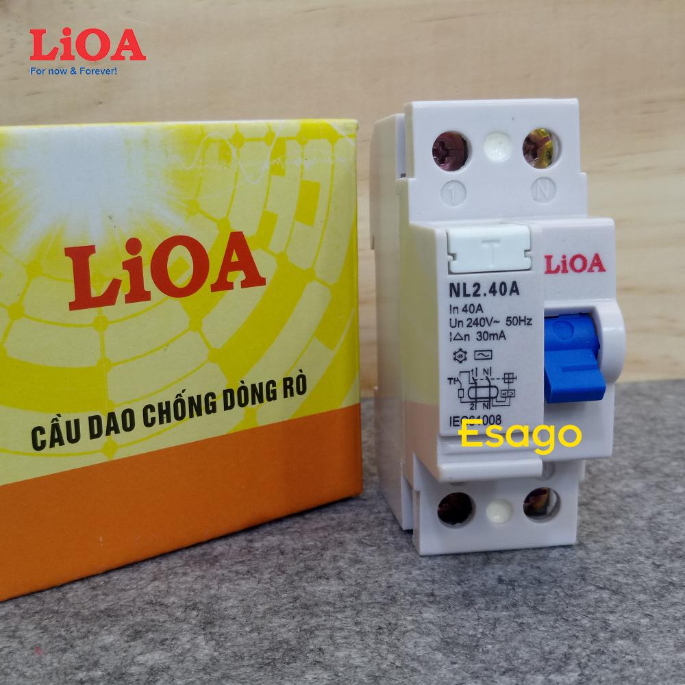 Cầu dao tự động 2 cực 4,5KA LIOA MCB2040