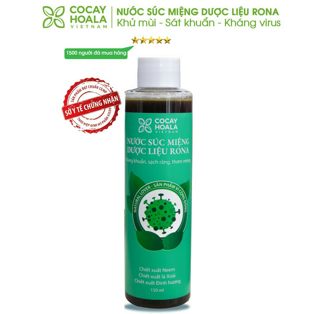 Nước súc miệng Rona 150ml combo 5 chai