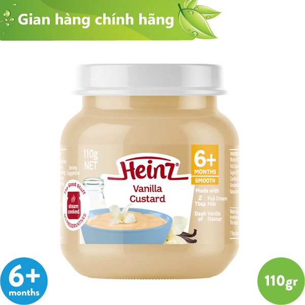 Thức ăn dặm trứng sữa dâu và chuối Heinz 110g