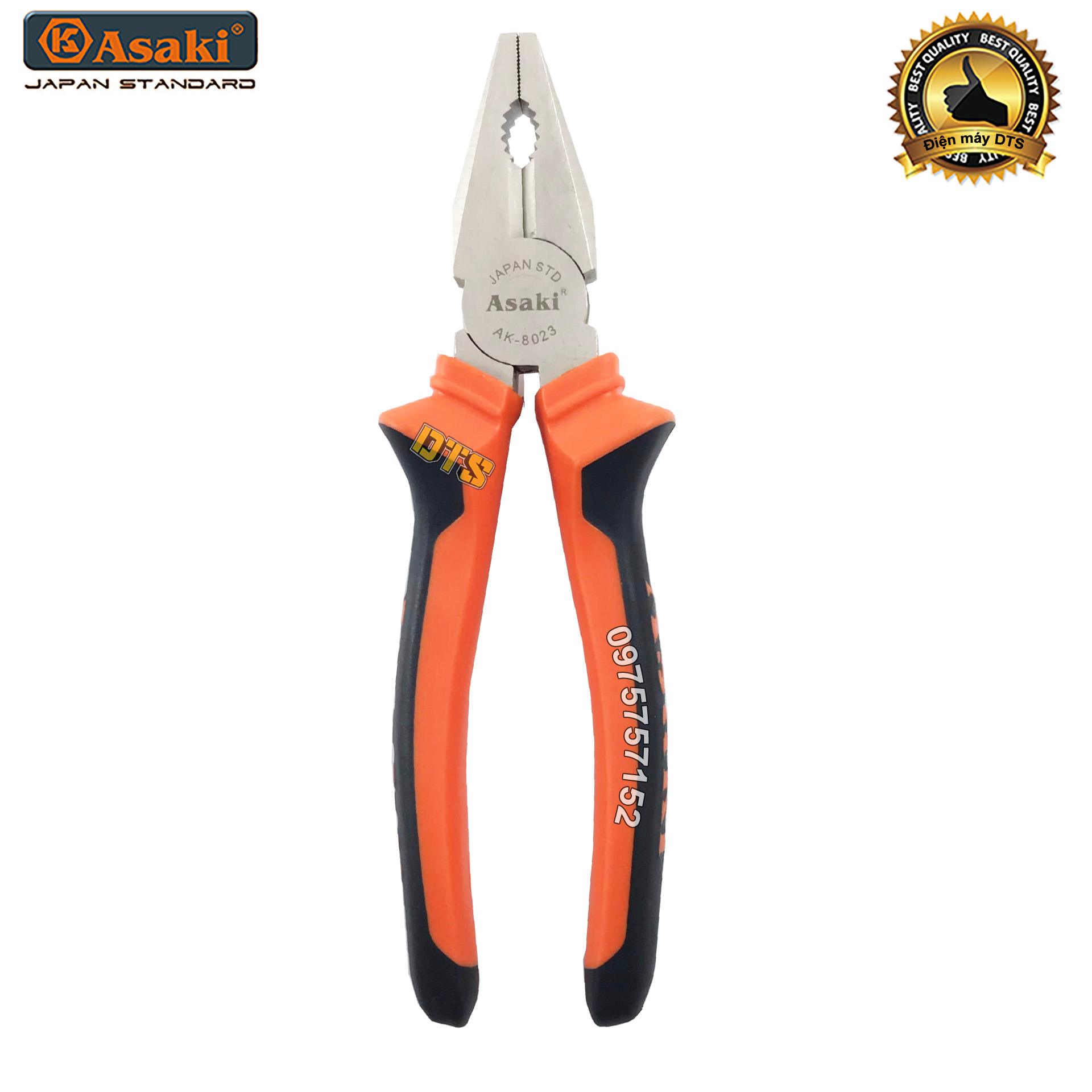 Kìm điện cách điện Asaki AK-8023 8inch