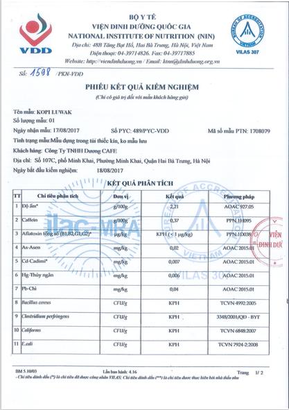 Cà phê Dương chồn Kopi Luwak