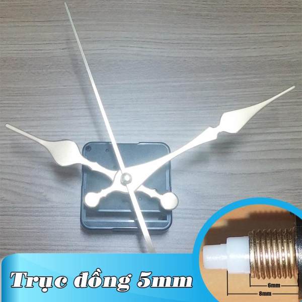 Nơi bán Kim giật - Bộ kim vàng 12cm và Máy đồng hồ treo tường Đài Loan loại tốt - Trục 5mm