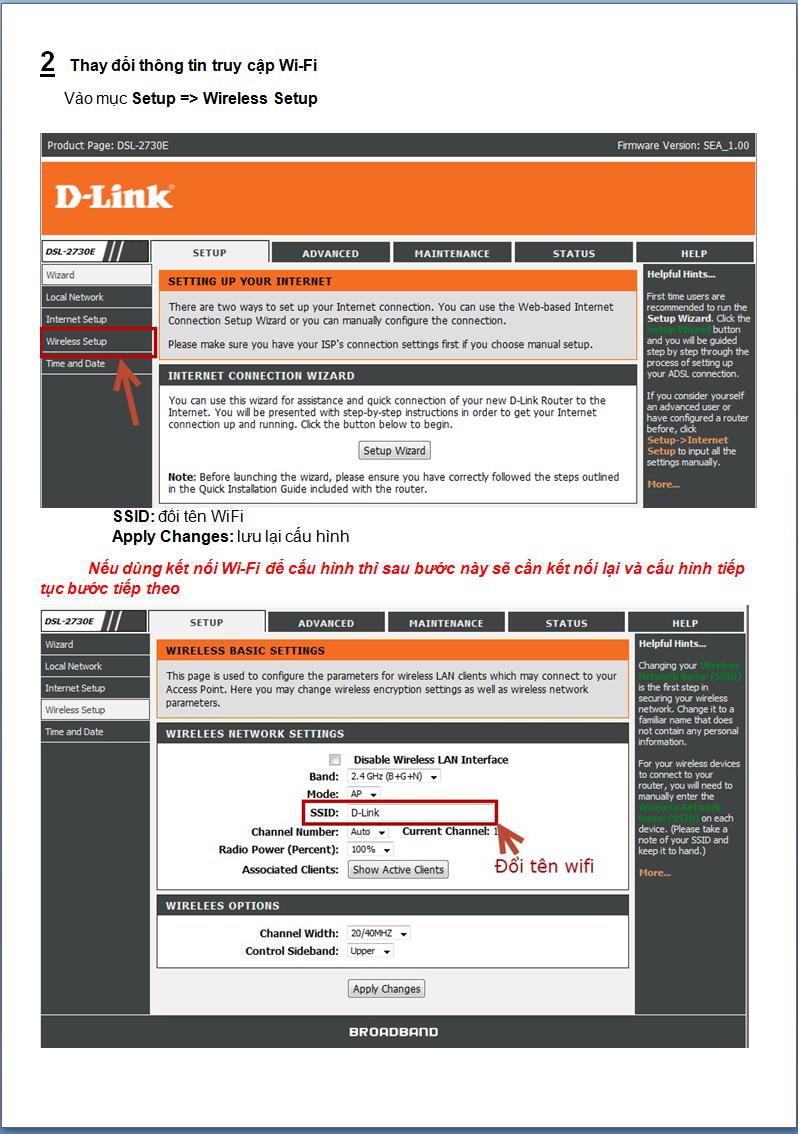 Modem Router WiFi D-LINK DSL-2730E