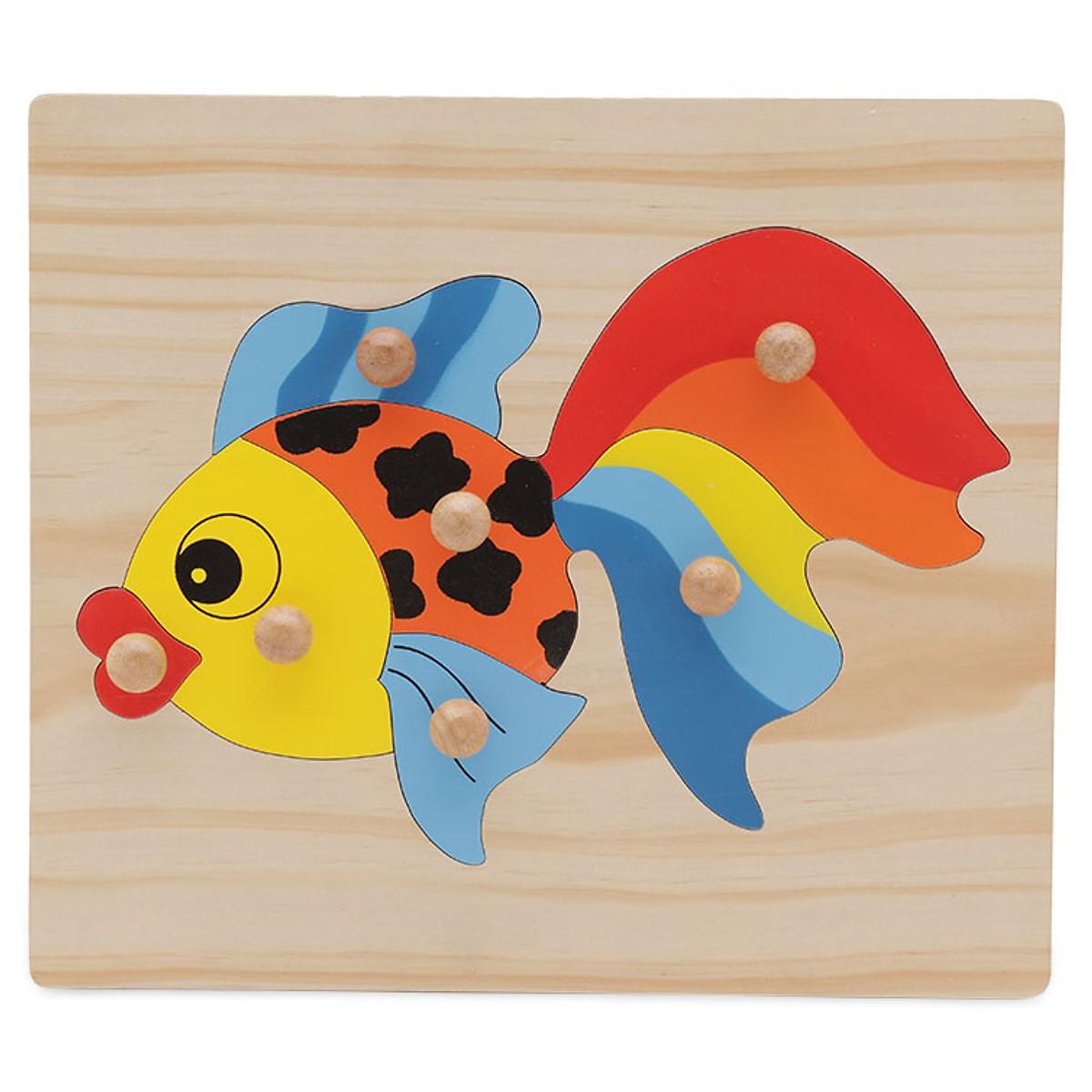 Tranh ghép có chốt hình cá vàng Viettoys VT3P-0129
