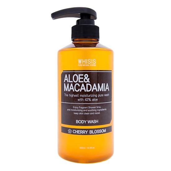 Sữa Tắm Whisis Chiết Xuất Lô Hội Và Tinh Dầu Macadamia Body Wash Baby Powder 500ml