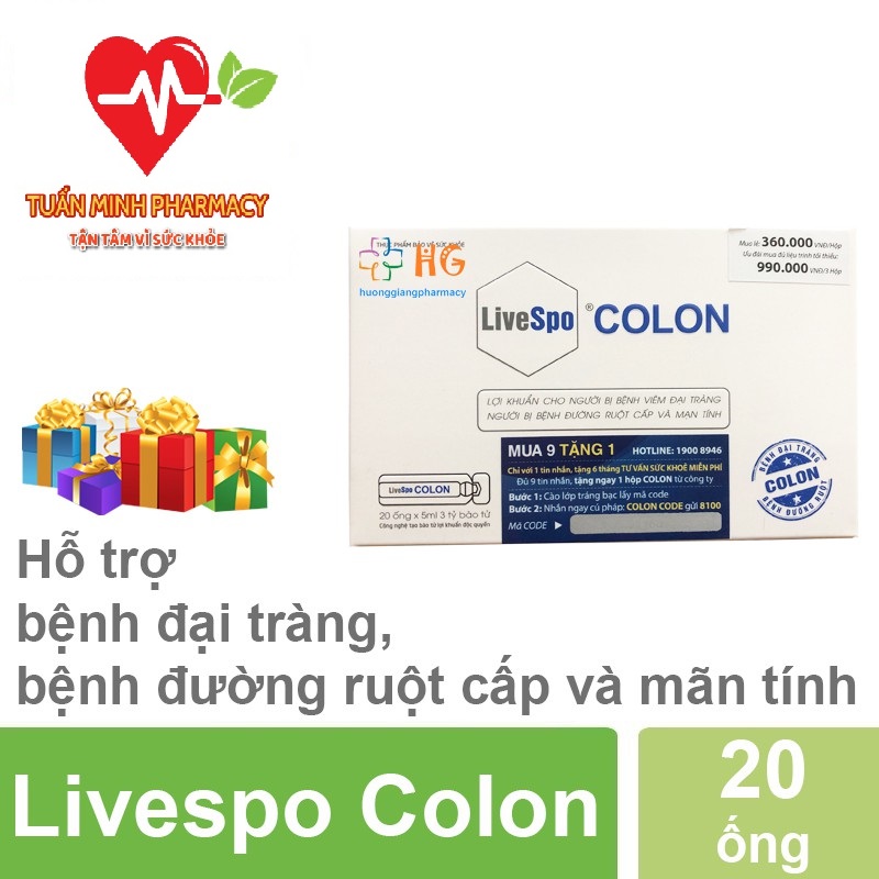 3 Hộp Bào Tử Lợi Khuẩn LiveSpo COLON - Dành Cho Các Bệnh Lý Đường Ruột