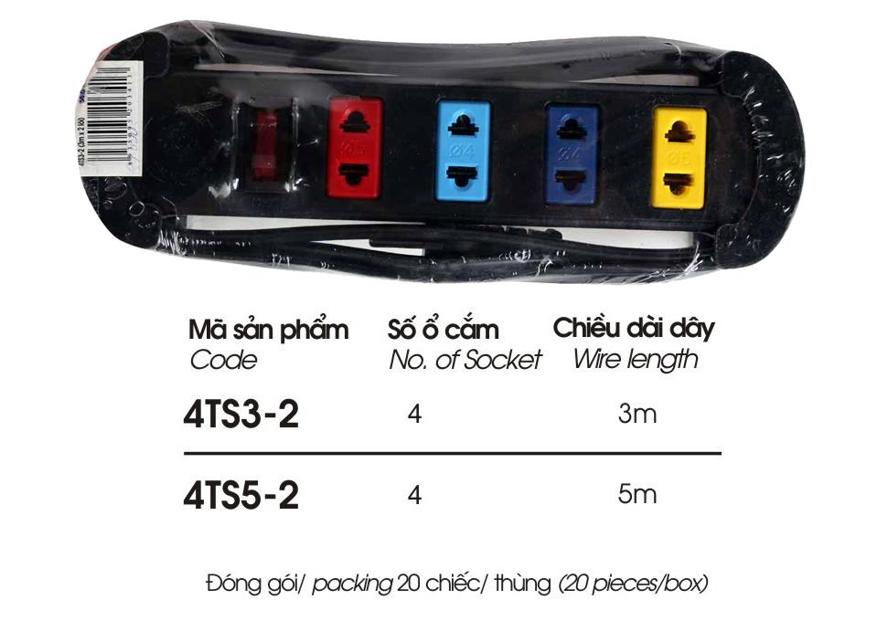 Ổ cắm điện LIOA 4TS5-2