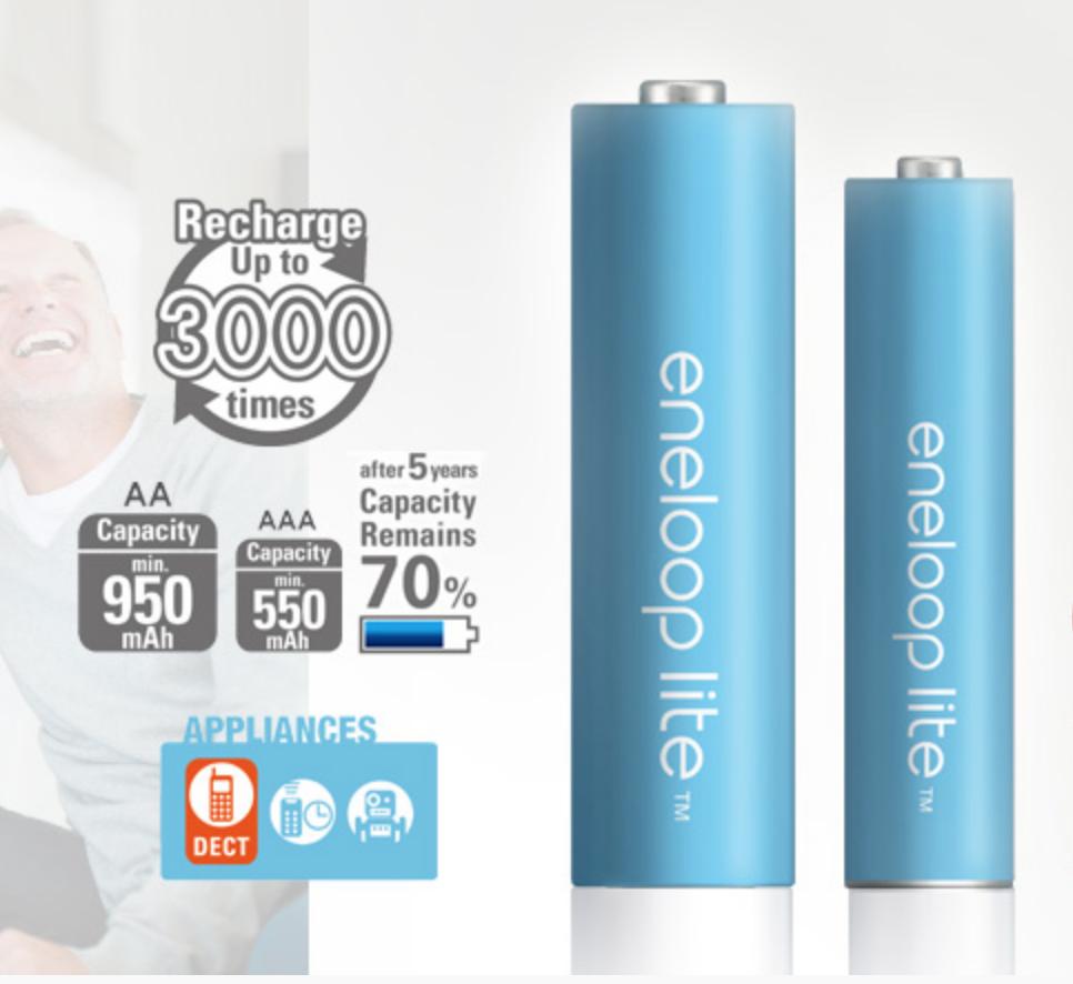 Pin sạc Panasonic Eneloop lite (2v AA) BK-3LCCE/2BV