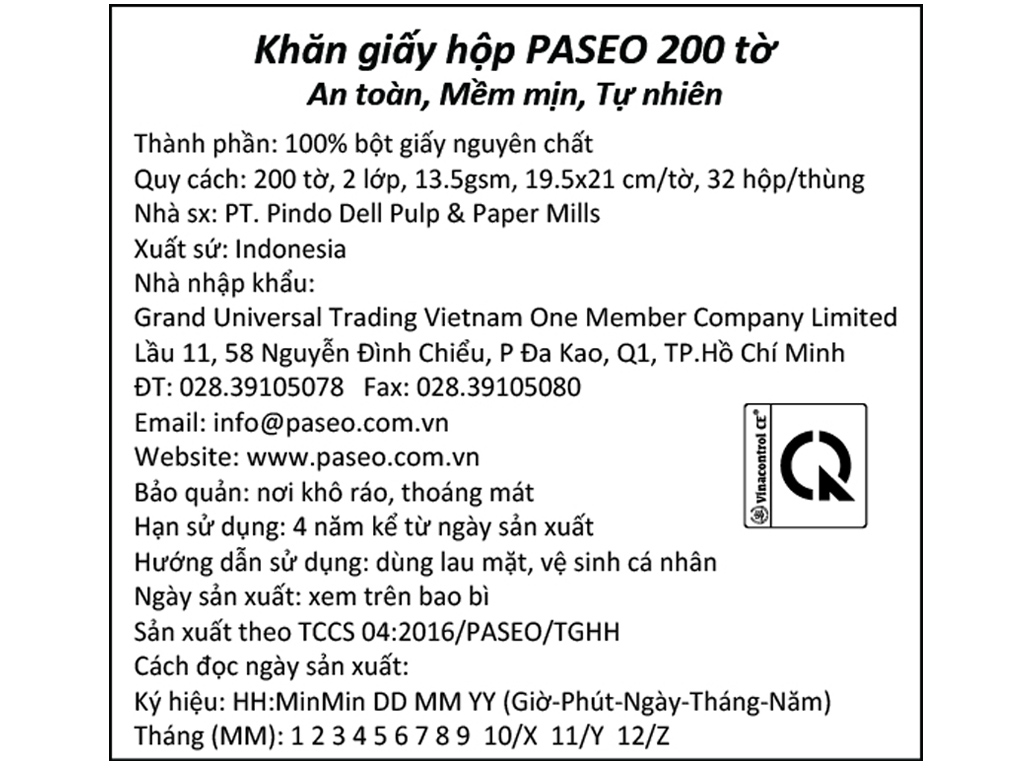 Khăn giấy lụa 2 lớp Paseo Elegant hộp 200 tờ