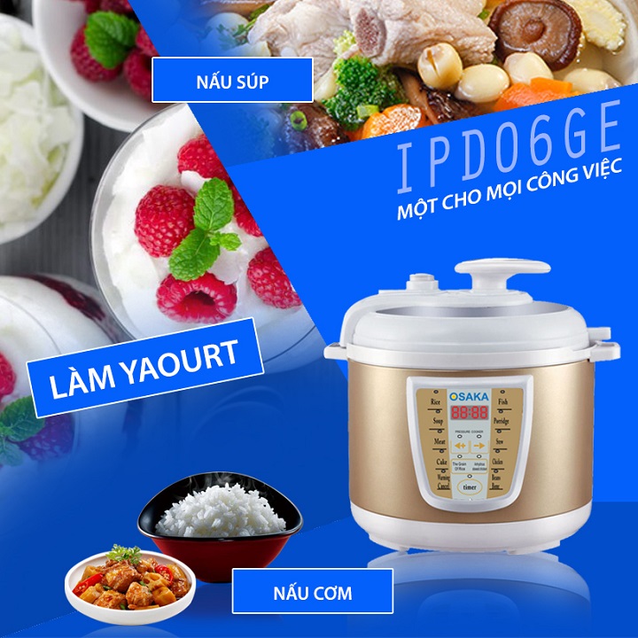 Nồi áp suất điện tử Osaka IPD-06GE 6L