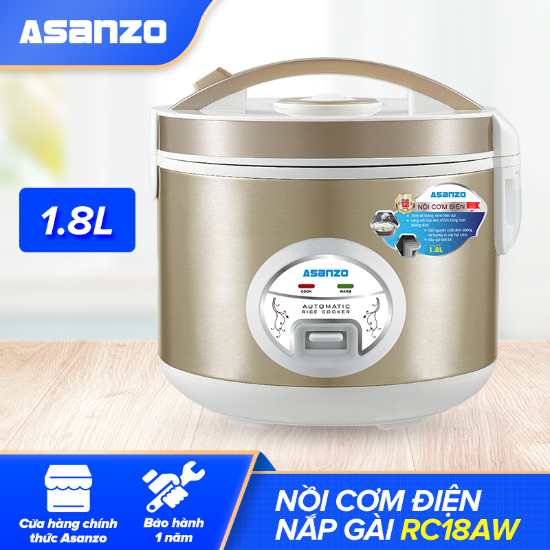 Nồi cơm điện Asanzo RC-18AW - 1.8 lít