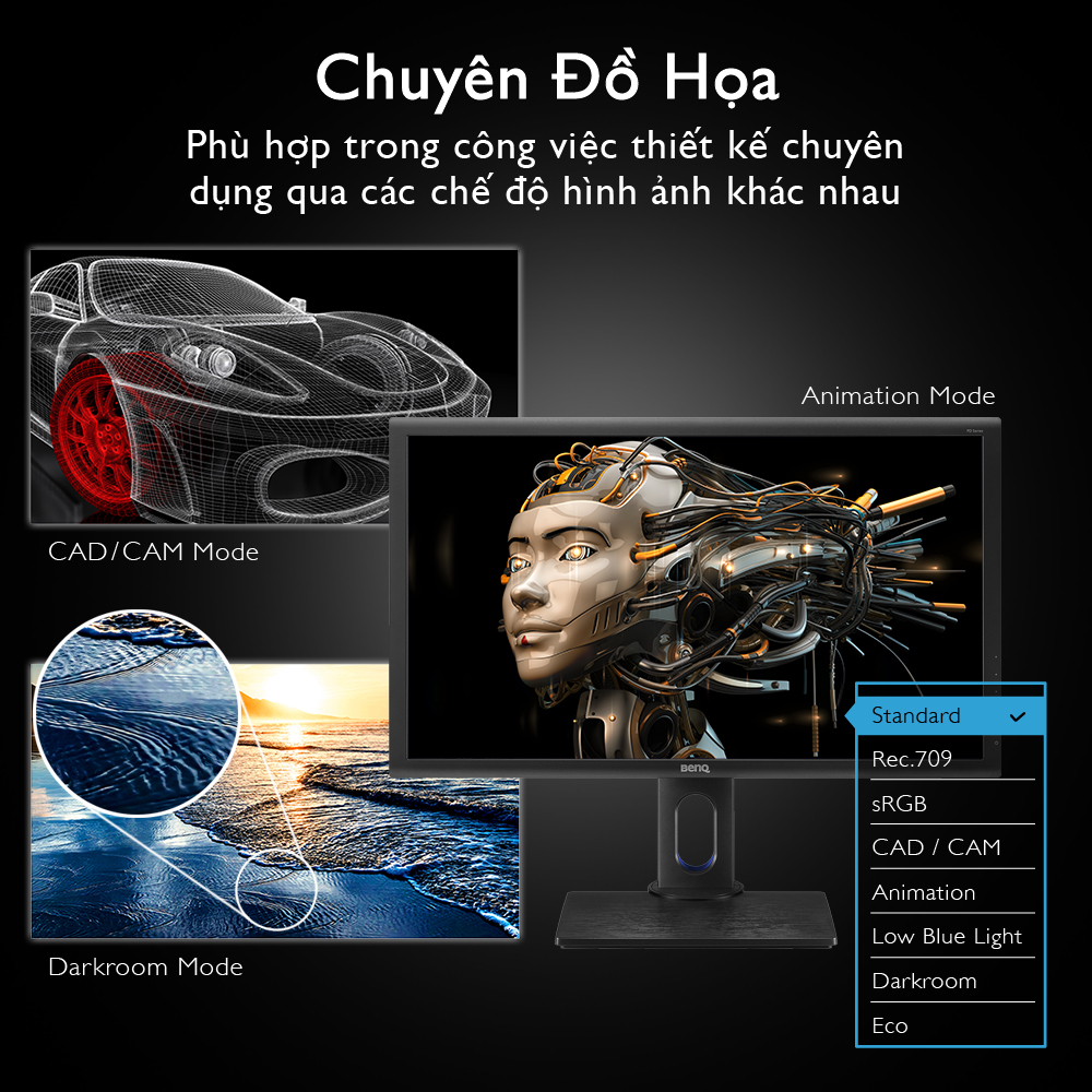 Màn hình máy tính LED BenQ PD2700Q - 27 inch 2K, IPS