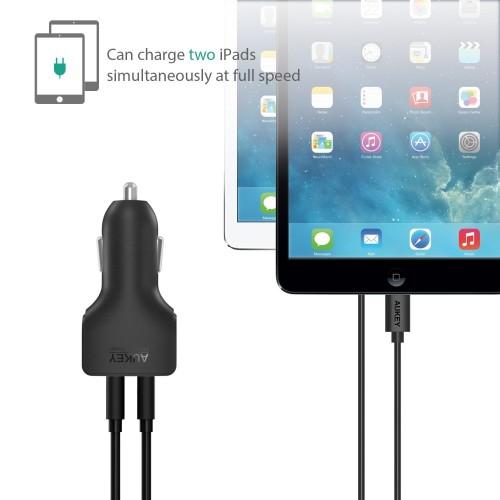 Sạc ôtô Aukey CC-S3 2 Port Car Charger (JU.072)
