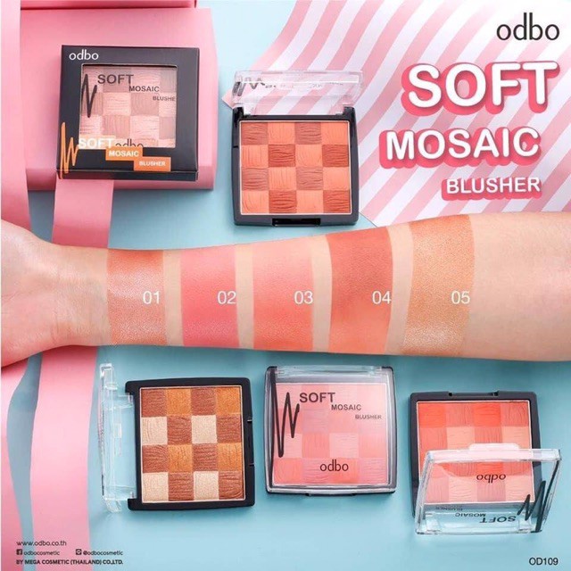 Má Hồng Odbo Soft Mosaic Blusher