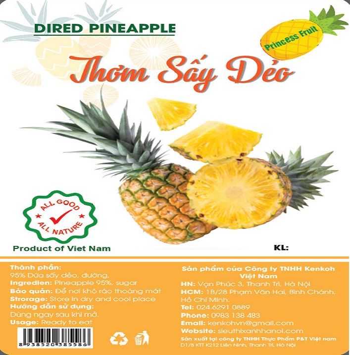 Mứt dứa/dừa Sấy Dẻo
