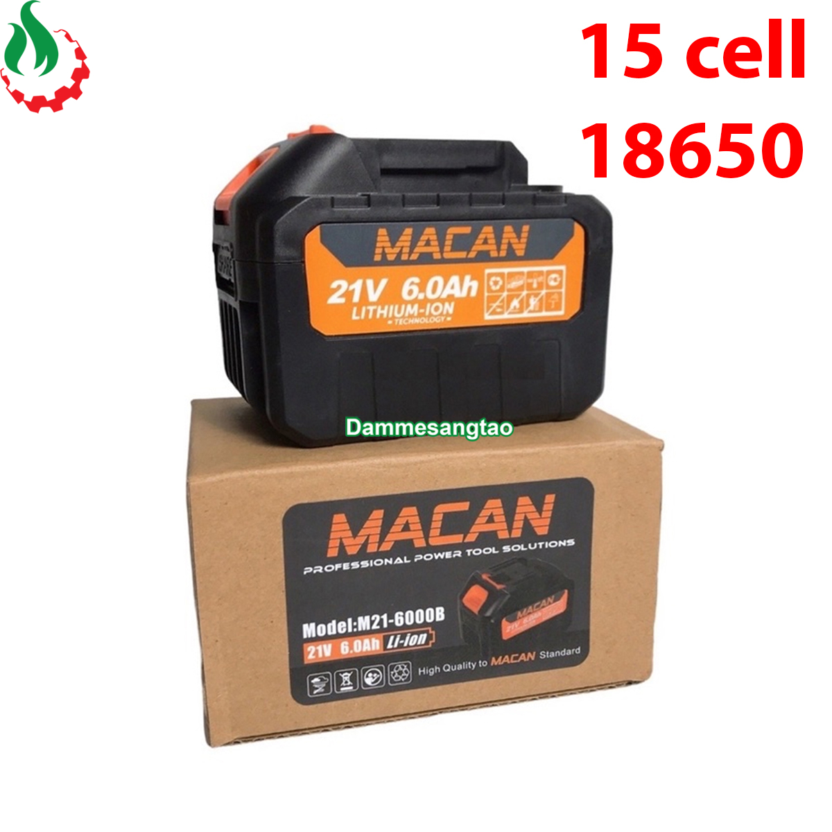 Pin Macan 21V 6AH chân pin Makita 15 cell 18650 Lazada vn