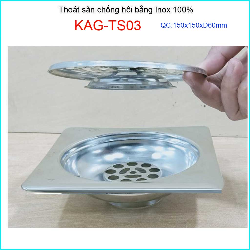 Phễu thoát sàn inox KAG-TS03