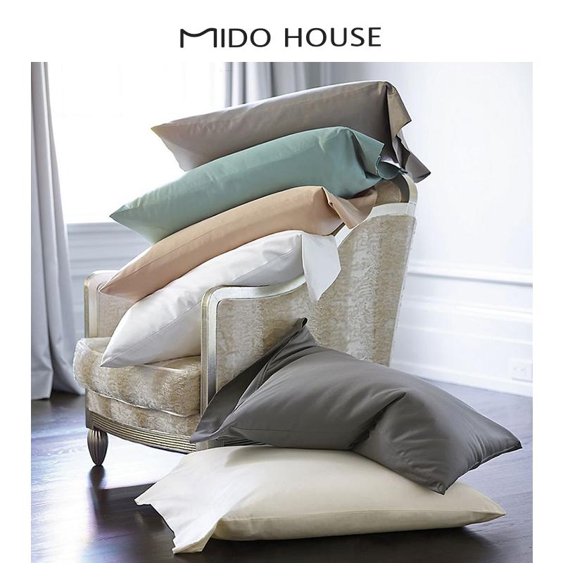 60 Màu Giản Lược Vải Dệt Bằng Tơ Khách Sạn 48X74 Người Lớn 100% Cotton 100% Cotton Vỏ Gối 1 Cặp S0513