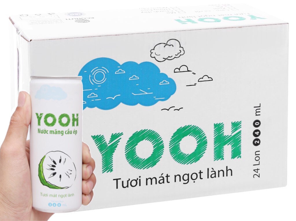 Nước ép YOOH Mãng cầu 240ml thùng 24 lon