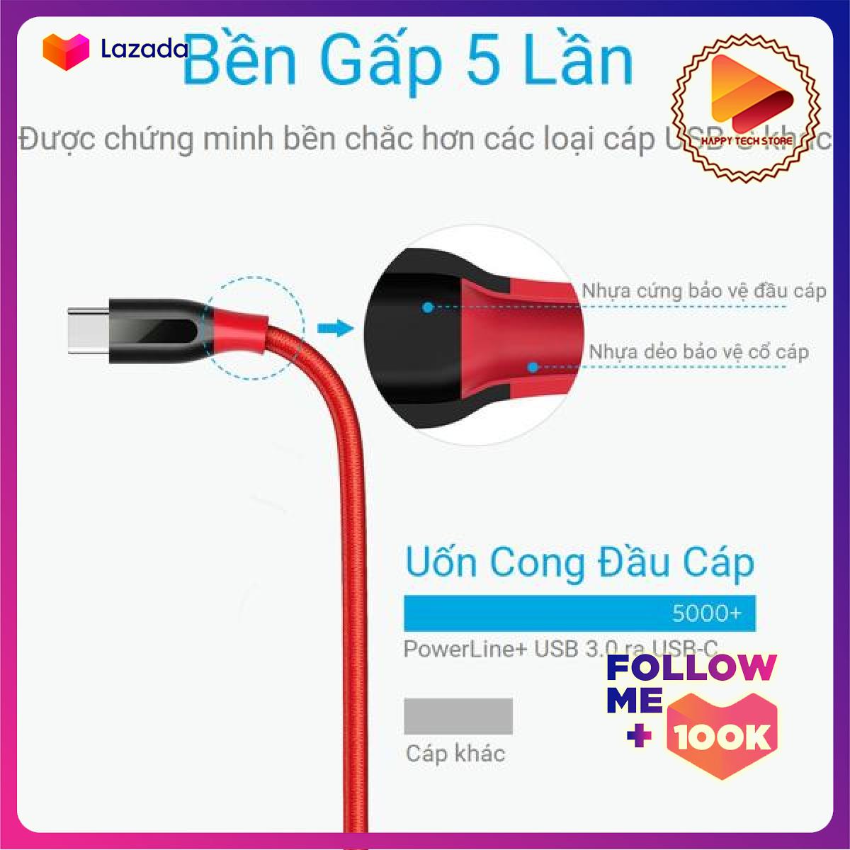 CÁP USB TYPE-C RA USB TYPE-C 2.0 ANKER POWERLINE+ A8187/A8188