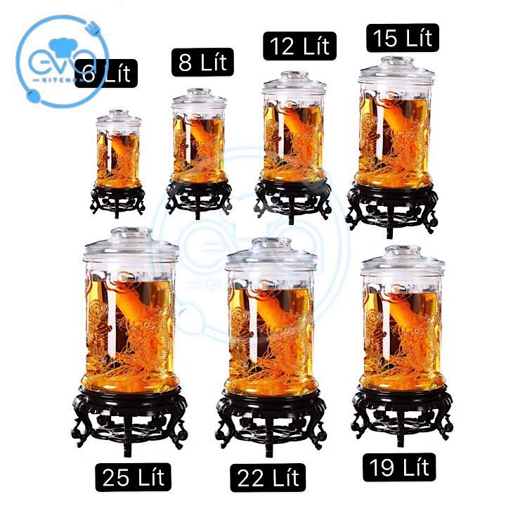 BÌNH THỦY TINH TRỤ RỒNG 8L
