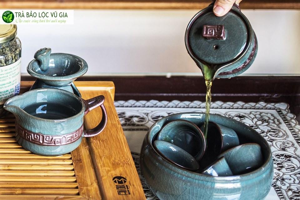 Trà Oolong + Tinh Bột Nghệ + Bột Trà Xanh Vũ Gia