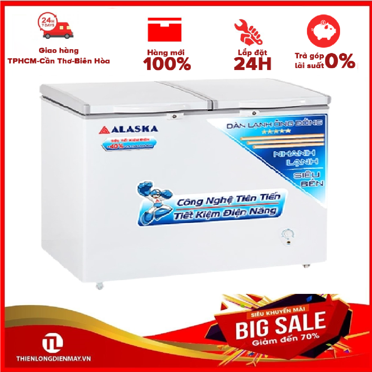 Tủ đông Alaska BCD-4568N 450L