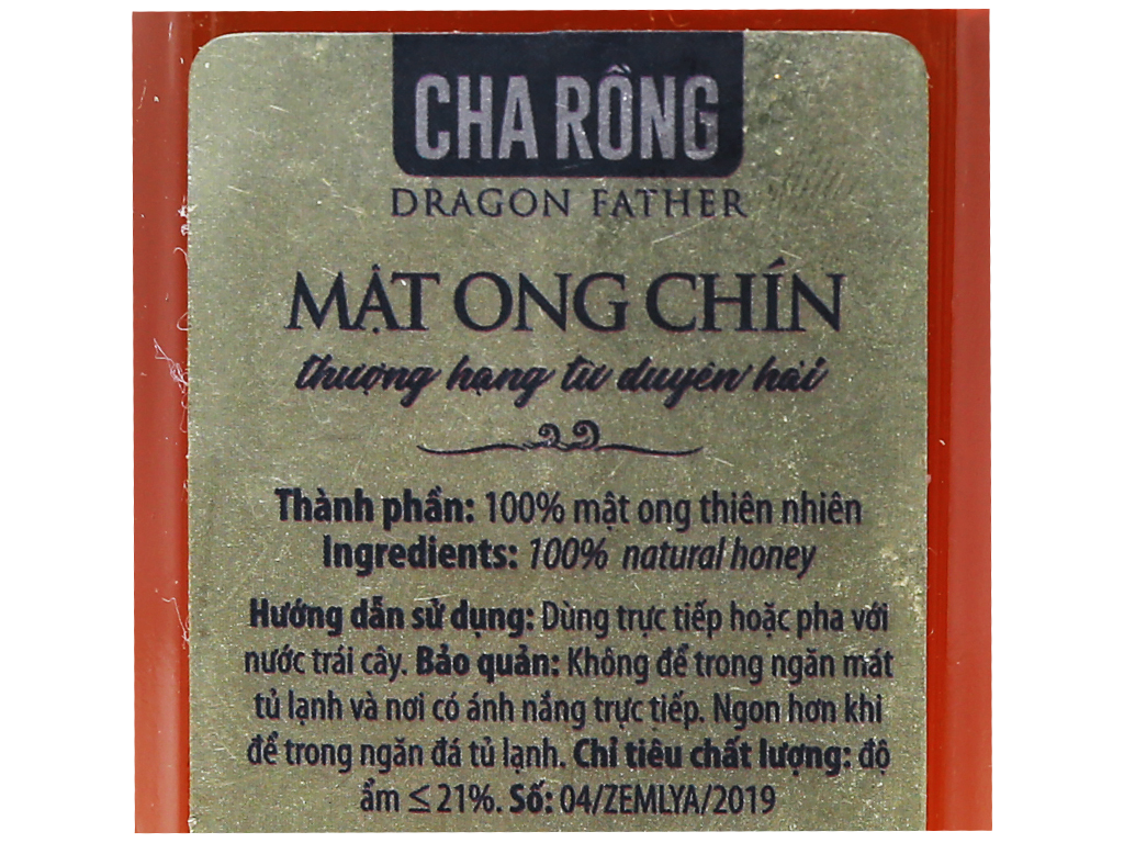 Mật ong chín Honimore Cha Rồng 110g