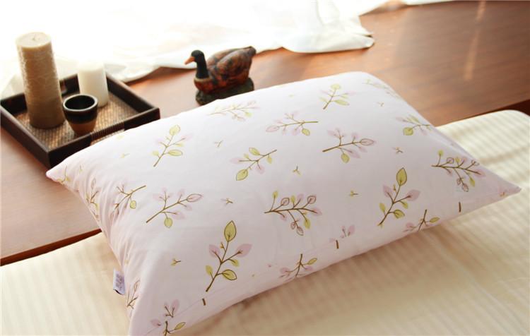 Phong Cách Nhật Bản 100% Cotton Sọc Chéo Nông Thôn Lá Vỏ Gối Mùa Hè Đơn Đơn Chiếc Trẻ Em Sinh Viên 100% Cotton Vỏ Gối 48*74 Cm