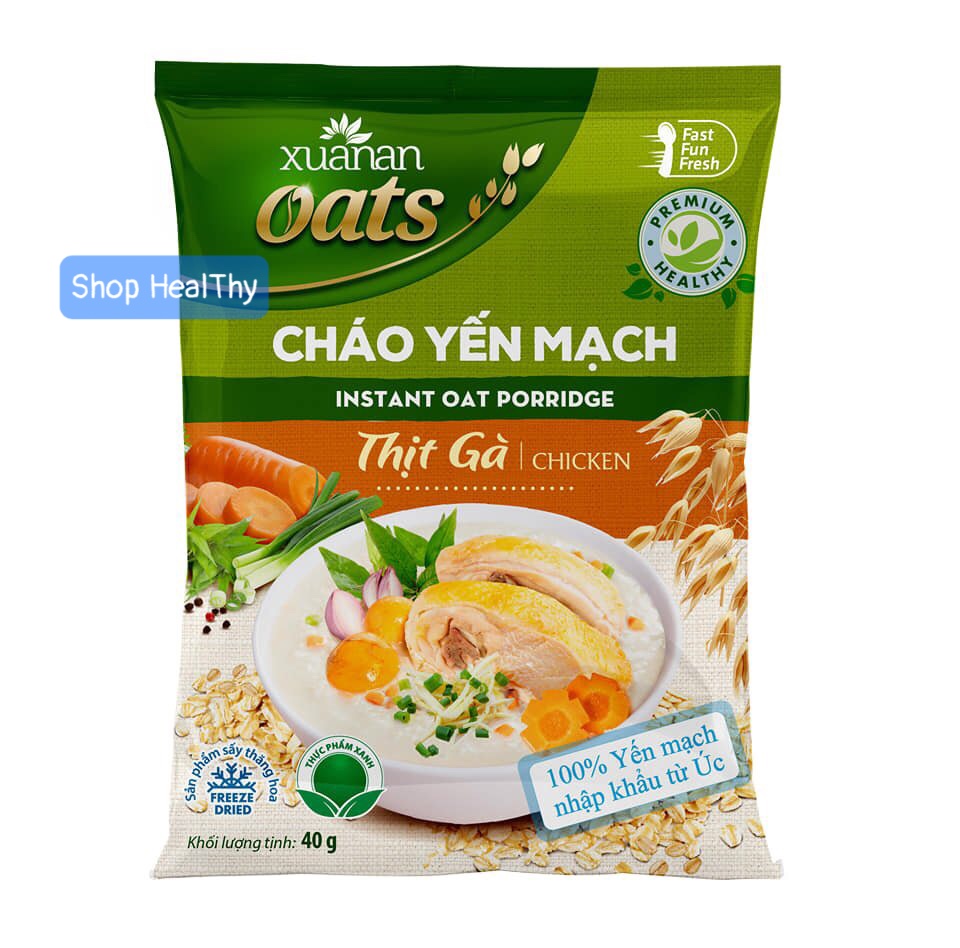 Cháo Yến Mạch Xuân An thịt gà 40g