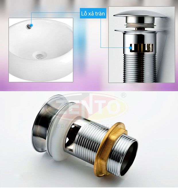 Bộ xả nhấn Lavabo Zento ZP031