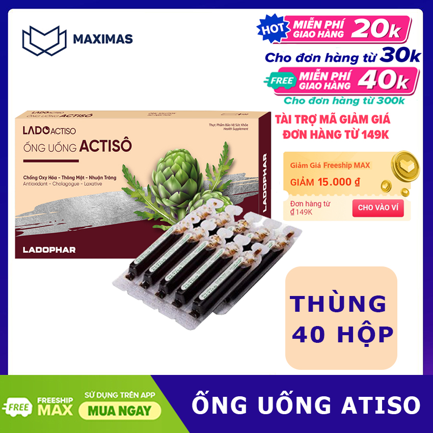 Cao Atiso Ladophar ống 10ml thùng 40 hộp