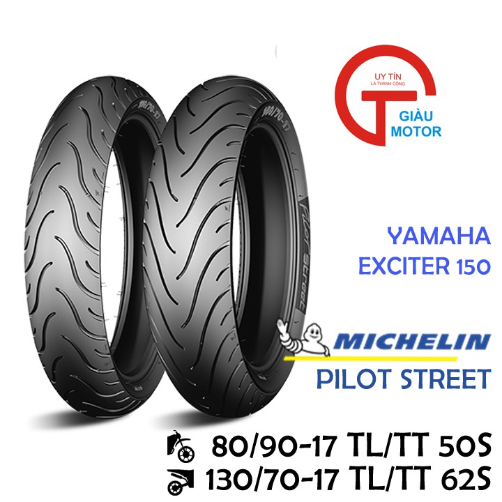 Cặp vỏ/lốp xe Michelin 80.90 17 VÀ 130.70 17