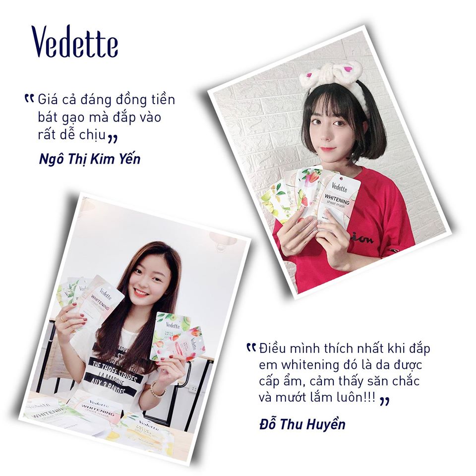 Mặt Nạ Lột Nhẹ Dưỡng Da Vedette Dưa Leo 12ml
