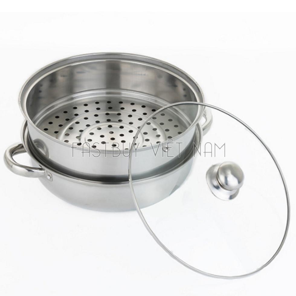 Nồi lẩu xửng hấp 2 tầng