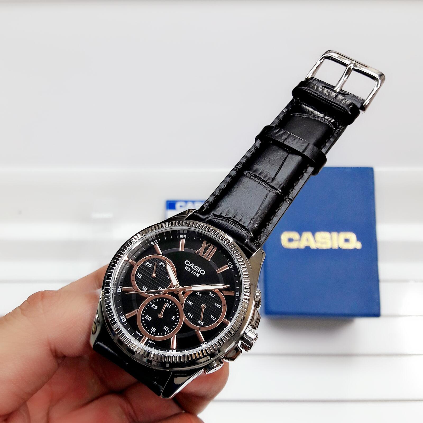 Đồng Hồ Nam Dây Da Casio MTP-E315L-1AVDF