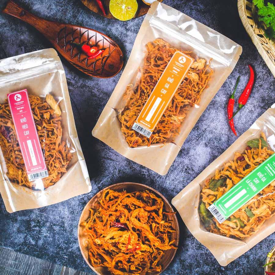 Khô gà cay lá chanh L'angfarm - 125g