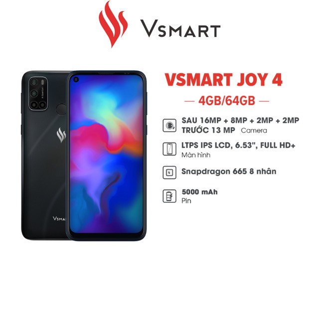 Điện thoại Vsmart Joy4 (4GB+64GB) - Hàng chính hãng