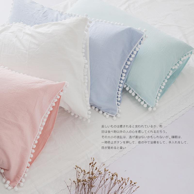 Nổi Danh Trên Mạng Vỏ Gối Đơn Trong Gió Vỏ Gối Màu Công Chúa Công Chúa 100% Cotton Bông Giặt Nước Người Lớn Một Cặp