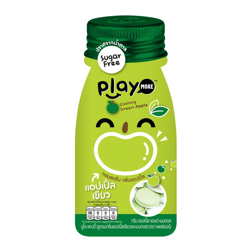 Kẹo the vị táo xanh Play More gói 12g