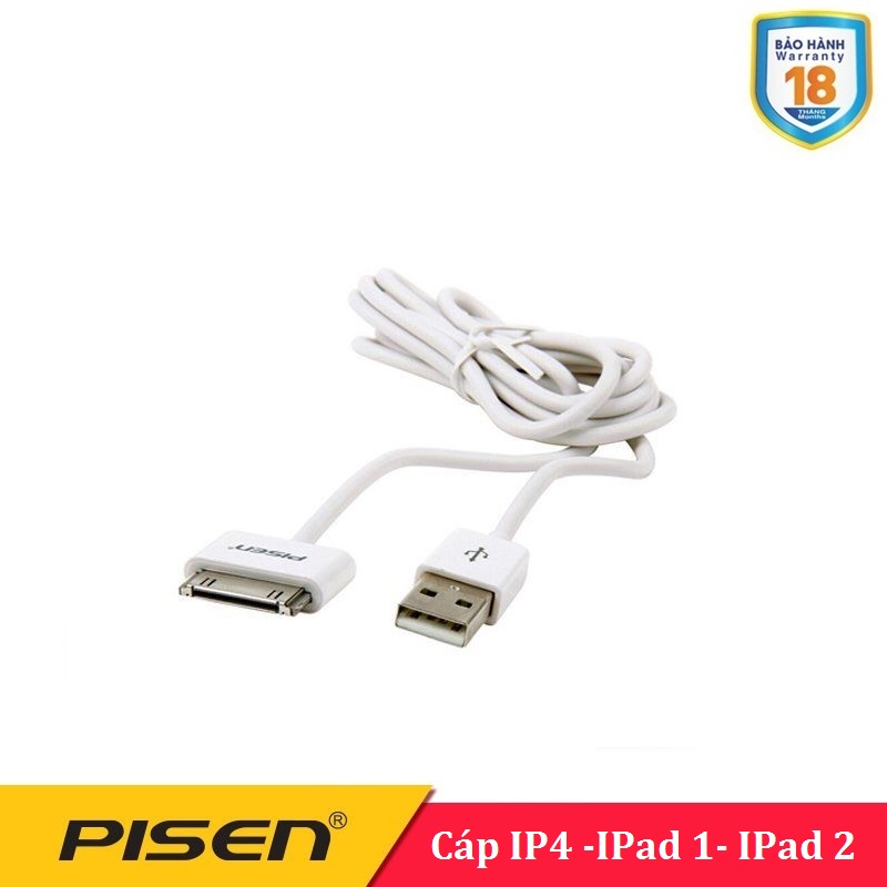 Cáp Iphone 4 chính hãng Pisen - cáp iphone 4