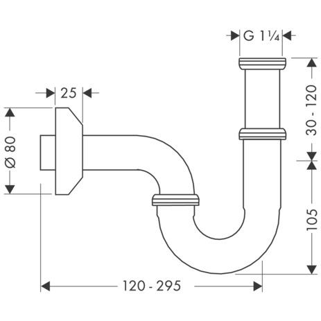 Bộ xả chữ P Hansgrohe 53010000