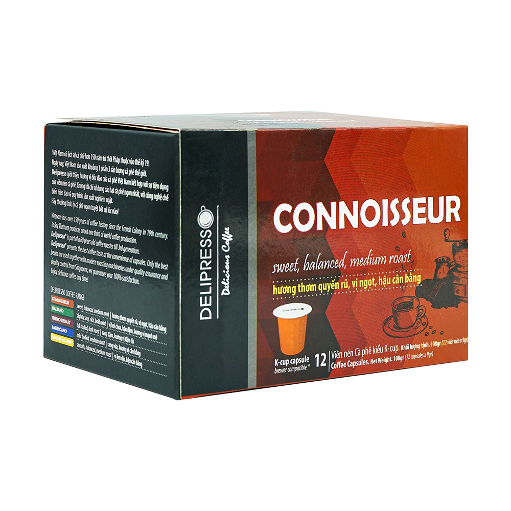 Cà phê Delipresso Connoisseur 12 viên